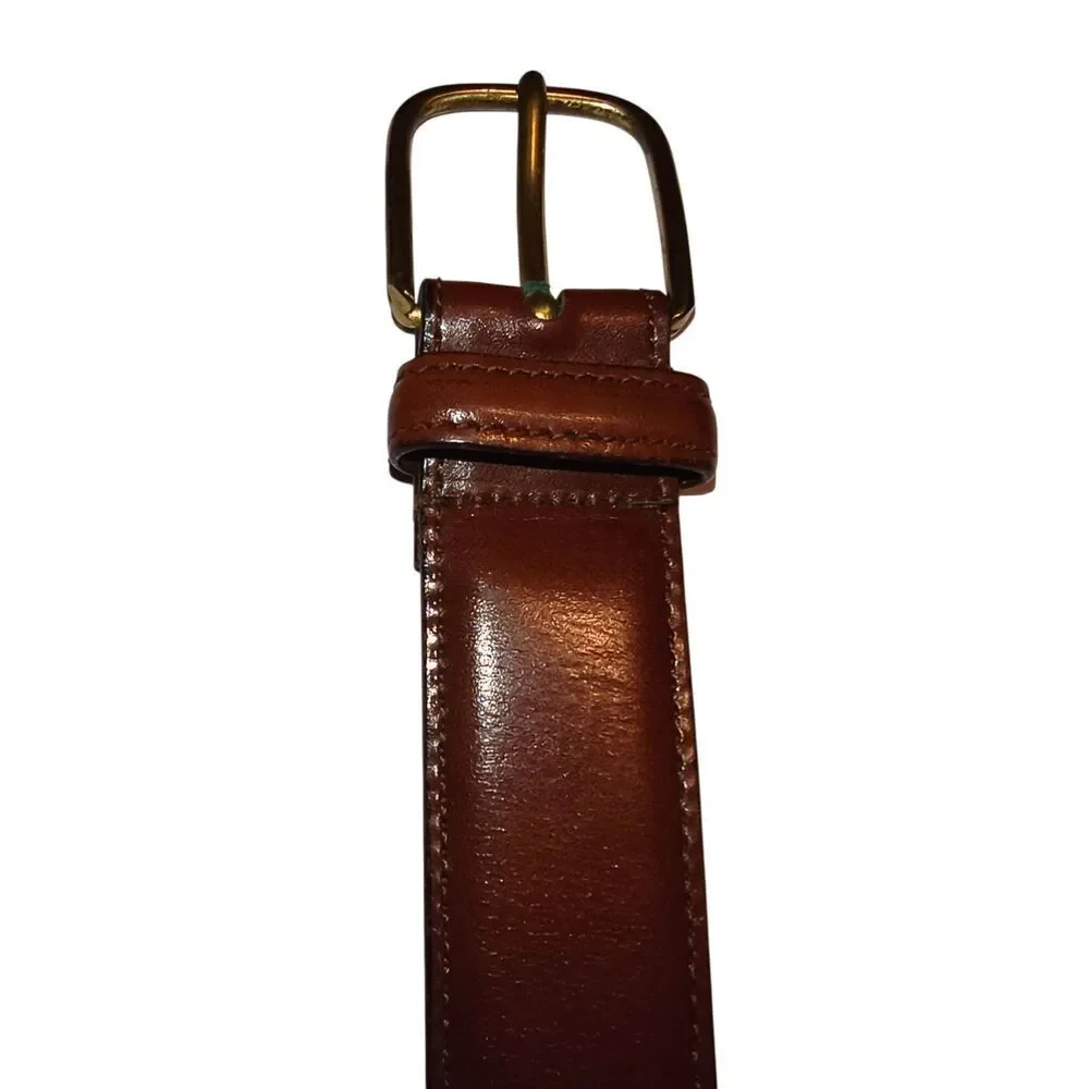 Dooney & Bourke Belt Size 100/40 Men's Brown Curried Bridle Leather 10002 USA Go